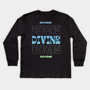 Devine // Typography Fan Art Design Kids Long Sleeve T-Shirt